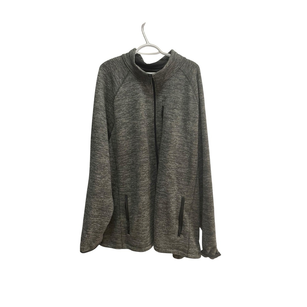 SwissTech Men's 3XL Gray Full Zip Fleece Jacket Outdoor Performance